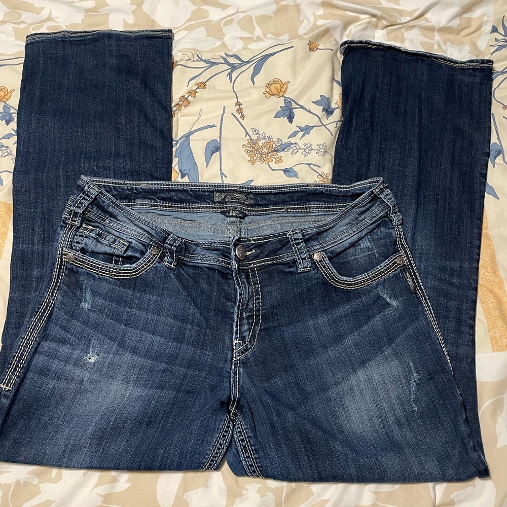 Woman’s Silver Jeans